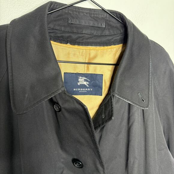 Burberry Black Mens 48 L Sher 3050 Car Coat Detachable Wool Novacheck Liner - Picture 5 of 16